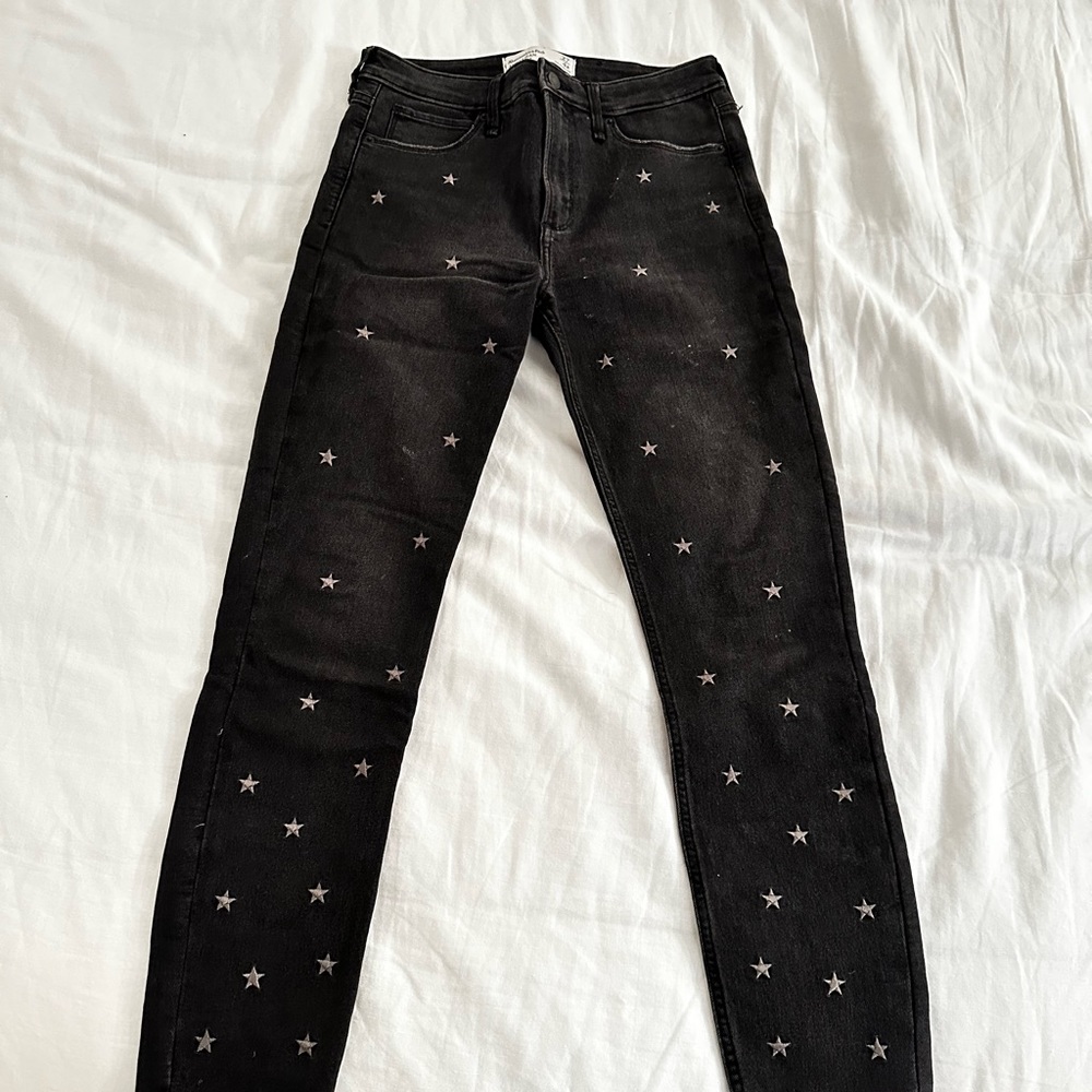 Abercrombie High Waisted Star Jeans